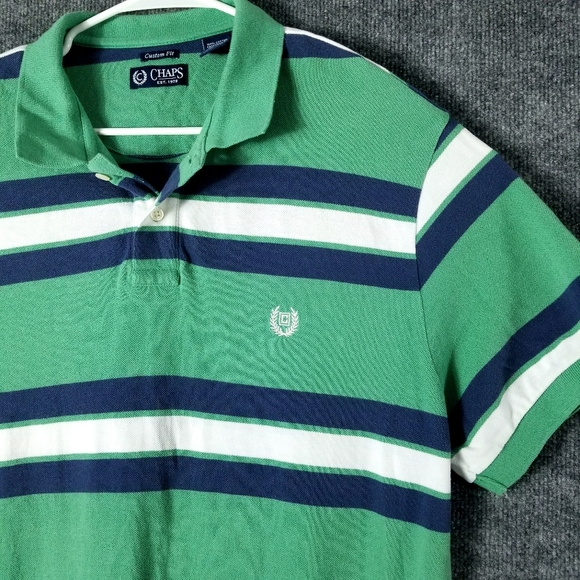 CHAPS Custom Fit Polos Men's shirts short sleeve collared size XL - Picture 2 of 6